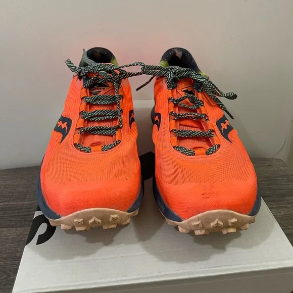 Orange Saucony athletic shoes - Picture 3 of 8